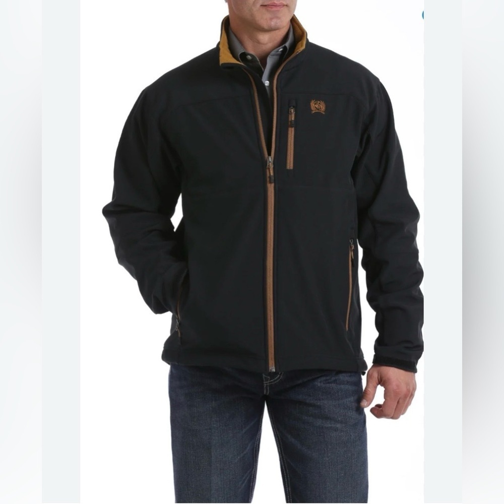 Cinch Men’s Conceal Carry Bonded Jacket - Black-Mustard Size XXL